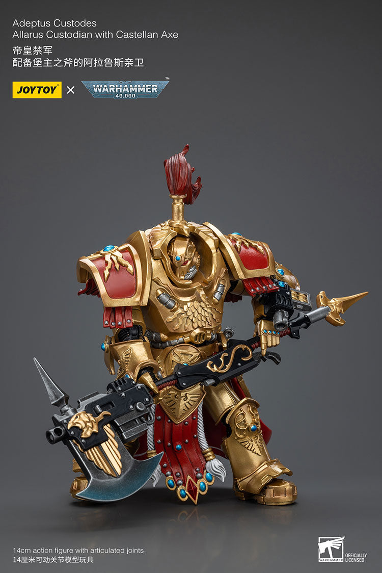 Adeptus Custodes Allarus Custodian with Castellan Axe (EX Ver.) - Warhammer 40K Action Figure By JOYTOY