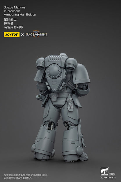 (RE RUN) Space Marines Intercessor Armoring Hall Edition- Warhammer SPACE MARINE II  1/18 Action Figure By JOYTOY (Army Builder w/f Discount)