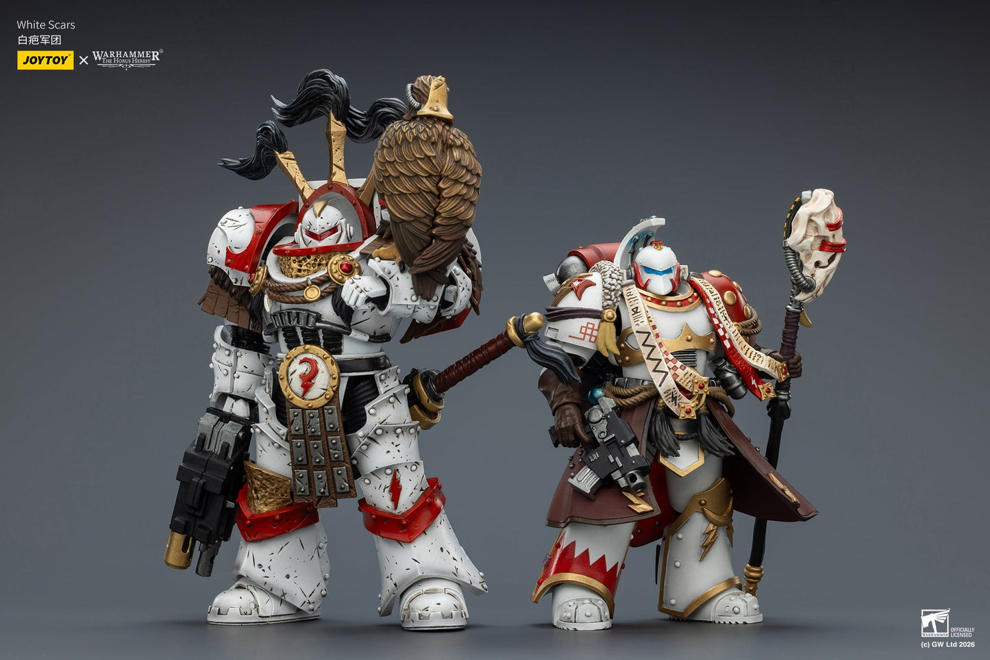 White Scars Stormseer Consul & Legion Praetor -Warhammer 40k 1/18 Action Figure By JOYTOY