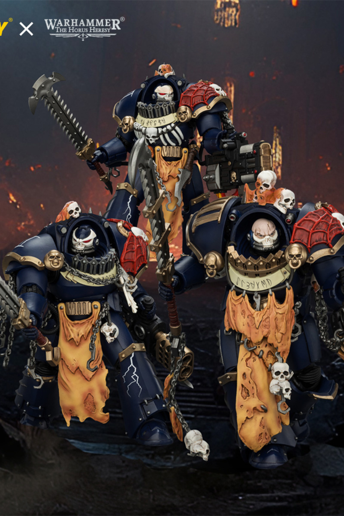 Night Lords Contekar Terminator Dissident & Contekar Terminator - "The Horus Heresy" Primarch-Warhammer 40k 1/18 Action Figure By JOYTOY