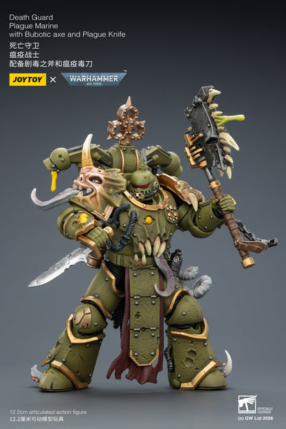 Death Guard Plague Marine Champion / Death Guard Plague Marine - "Warhammer 40k" 1/18 Action Figure By JOYTOY