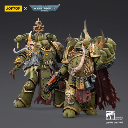 Death Guard Plague Marine Champion / Death Guard Plague Marine - "Warhammer 40k" 1/18 Action Figure By JOYTOY