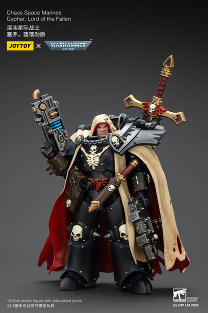 Chaos Space Marines Cypher, Lord of the Fallen-1/18 warhammer 40k Action Figure By JOYTOY