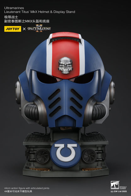 1:1 Ultramarines Lieutenant Titus' MKX Helmet - 1/1 Space Marine II Helmet By JOYTOY
