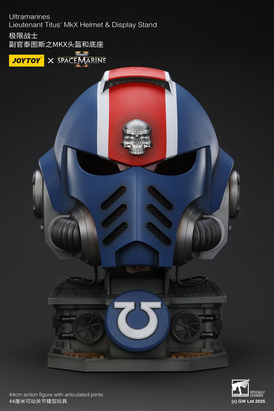 1:1 Ultramarines Lieutenant Titus' MKX Helmet - 1/1 Space Marine II Helmet By JOYTOY