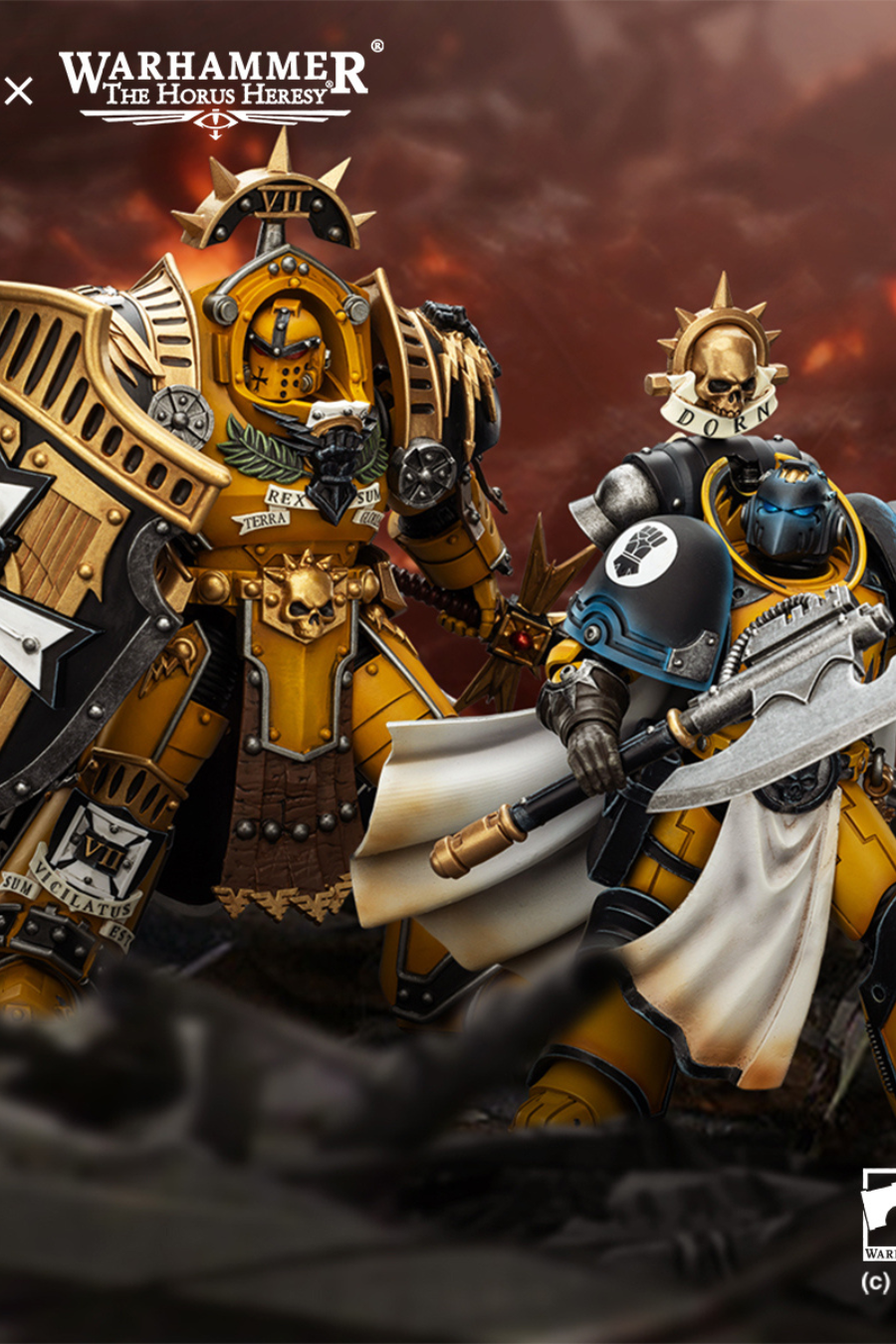"The Horus Heresy" Imperial Fists -Warhammer 40k 1/18 Action Figure By JOYTOY