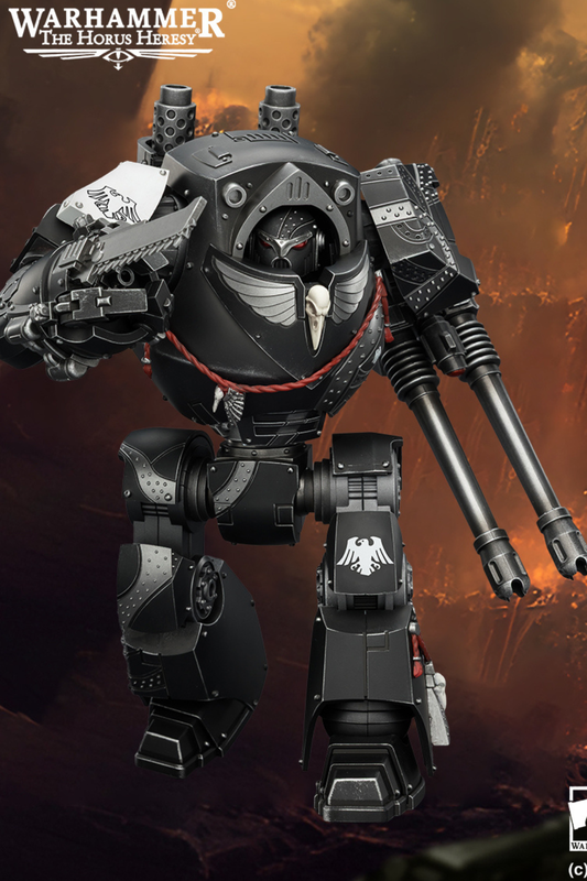 Raven Guard  Contemptor Dreadnought with Gravis autocannon and Chainfist - Warhammer "The Horus Heresy" 1/18 Action Figure By JOYTOY