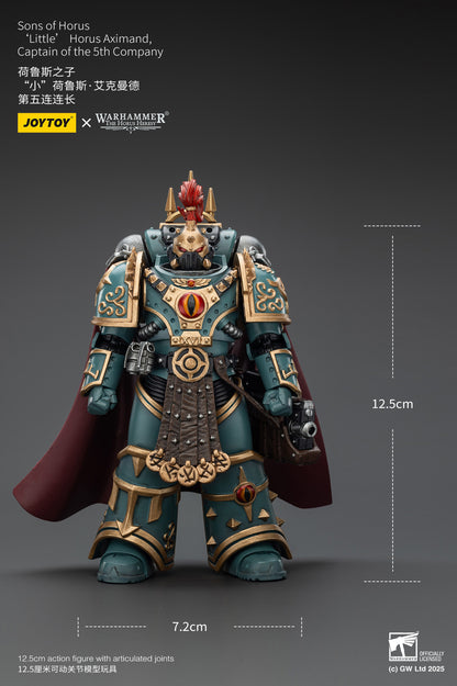 Sons of Horus 'Little’ Horus Aximand,Captain of the 5th Company-1/18 Warhammer "The Horus Heresy" Action Figure By JOYTOY