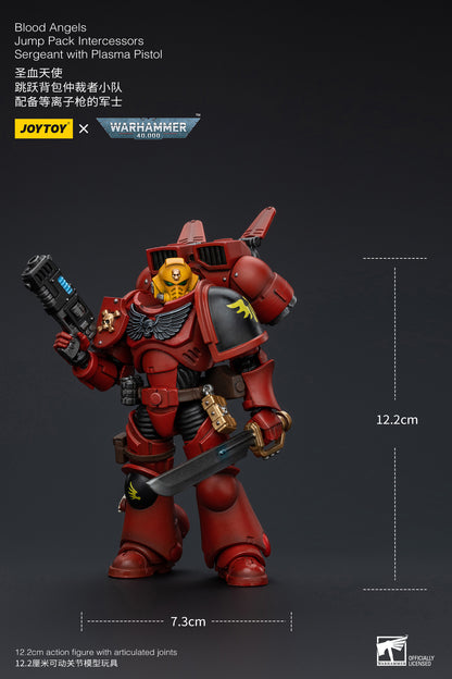 Blood Angels Jump Pack Intercessors Sergeant With Plasma Pistol - Warhammer 40K Action Figure By JOYTOY