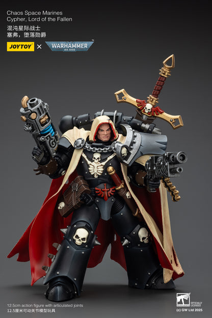 Chaos Space Marines Cypher, Lord of the Fallen-1/18 warhammer 40k Action Figure By JOYTOY