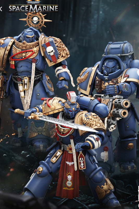 Ultramarines Heavy Relic Primus Armor with Heavy Relic Bolt Rifle - "Warhammer 40,000" 1/18 Action Figure By JOYTOY