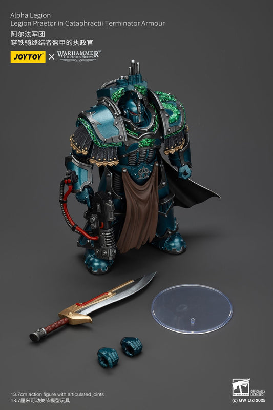 (Re-Run)Alpha Legion Legion Praetor in Cataphractii Terminator Armour-Warhammer "The Horus Heresy" 1/18 Action Figure By JOYTOY