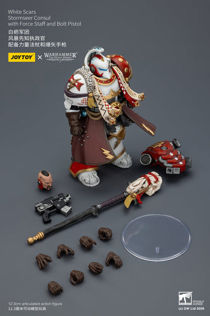 White Scars Stormseer Consul & Legion Praetor -Warhammer 40k 1/18 Action Figure By JOYTOY
