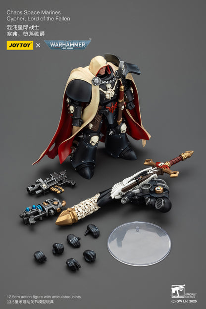 Chaos Space Marines Cypher, Lord of the Fallen-1/18 warhammer 40k Action Figure By JOYTOY