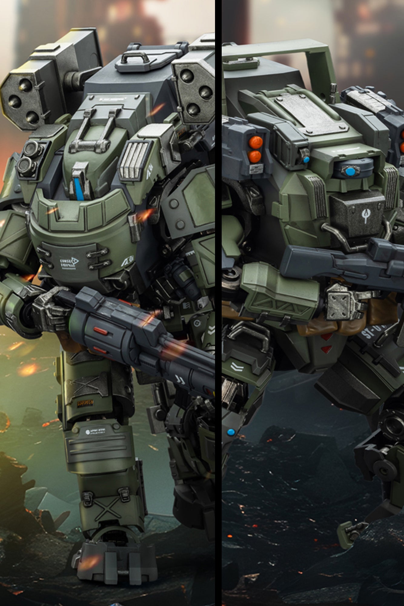 Mecha Apc 1/25 APOC Series Bedrock Standard Combat / Support Type Mecha Set (No ...