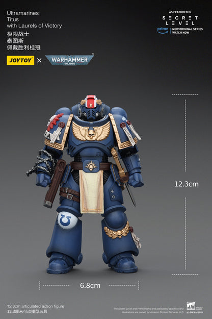 (Re-Run)Ultramarines Titus with Laurels of Victory- "Warhammer 40K" 1/18 Action Figure By JOYTOY