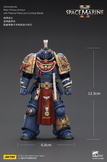 Ultramarines Heavy Relic Primus Armor with Heavy Relic Bolt Rifle - "Warhammer 40,000" 1/18 Action Figure By JOYTOY