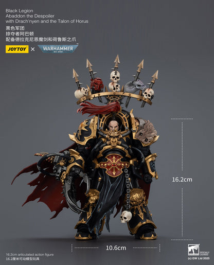 Black Legion abaddon the Despoiler with Drach'nyen and the Talon of Horus - "Warhammer 40K" 1/18 Action Figure By JOYTOY