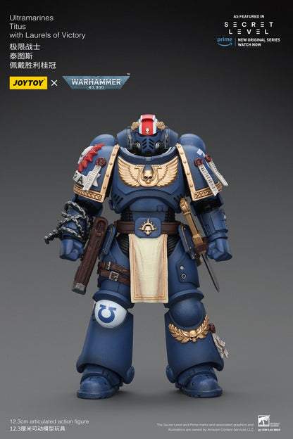 (Re-Run)Ultramarines Titus with Laurels of Victory- "Warhammer 40K" 1/18 Action Figure By JOYTOY