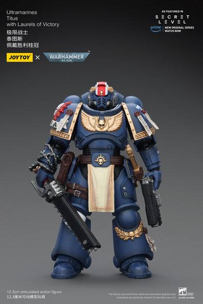 (Re-Run)Ultramarines Titus with Laurels of Victory- "Warhammer 40K" 1/18 Action Figure By JOYTOY
