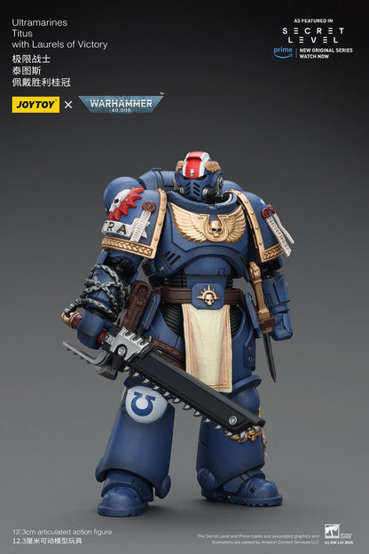(Re-Run)Ultramarines Titus with Laurels of Victory- "Warhammer 40K" 1/18 Action Figure By JOYTOY