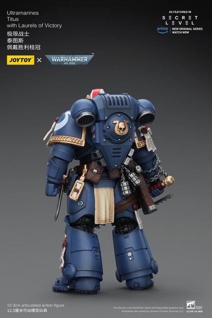 (Re-Run)Ultramarines Titus with Laurels of Victory- "Warhammer 40K" 1/18 Action Figure By JOYTOY