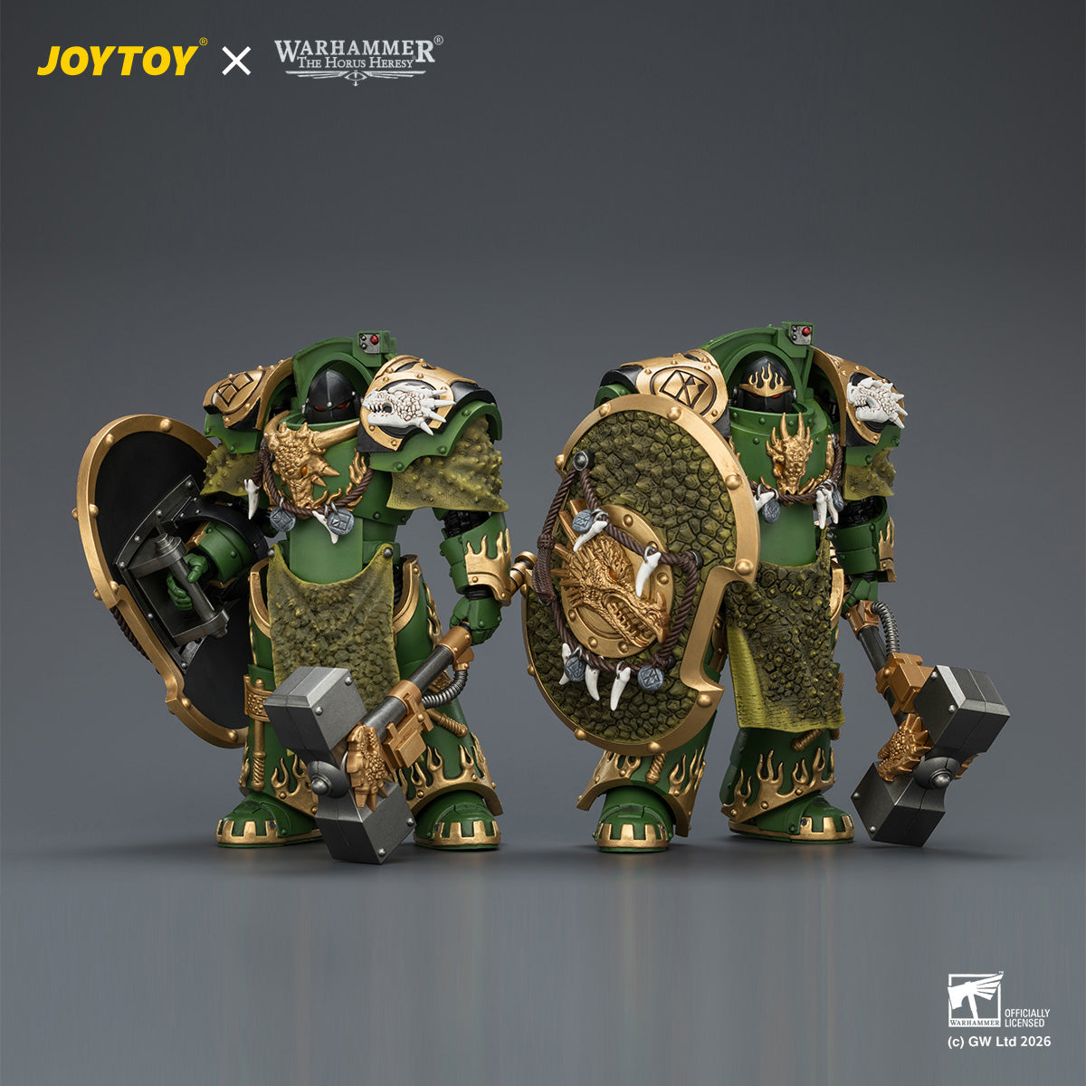 Salamanders Firedrake Terminator 1 & Terminator 2 - "The Horus Heresy" Warhammer 40k 1/18 Action Figure By JOYTOY