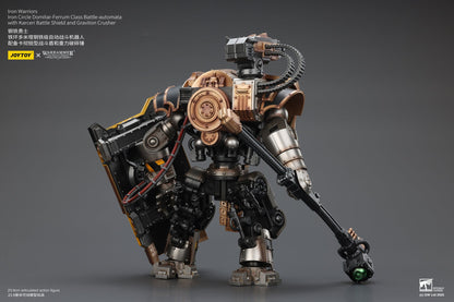 Iron Warriors Iron Circle Domitar-Ferrum Class Battle-automata with Karceri Battle Shield and Graviton Crusher- Warhammer "The Horus Heresy" Action Figure By JOYTOY