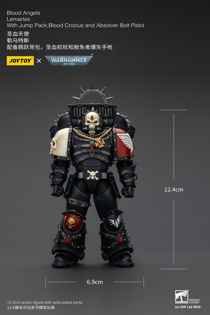 Blood Angels Lemartes With Jump Pack,Blood Crozius and Absolver Bolt Pistol - "WARHAMMER 40K" Action Figure By JOYTOY