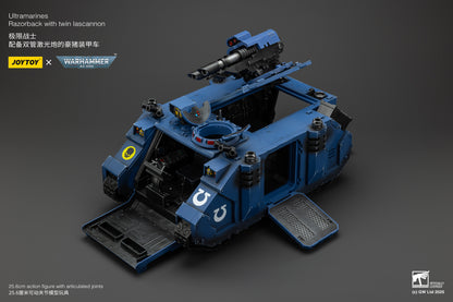 Ultramarines Razorback with twin lascannon- 1/18 warhammer 40k Action Figure By JOYTOY