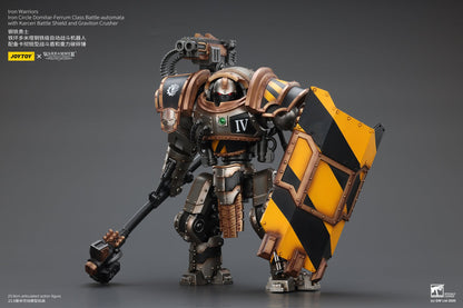 Iron Warriors Iron Circle Domitar-Ferrum Class Battle-automata with Karceri Battle Shield and Graviton Crusher- Warhammer "The Horus Heresy" Action Figure By JOYTOY