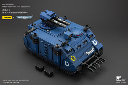 Ultramarines Razorback with twin lascannon- 1/18 warhammer 40k Action Figure By JOYTOY