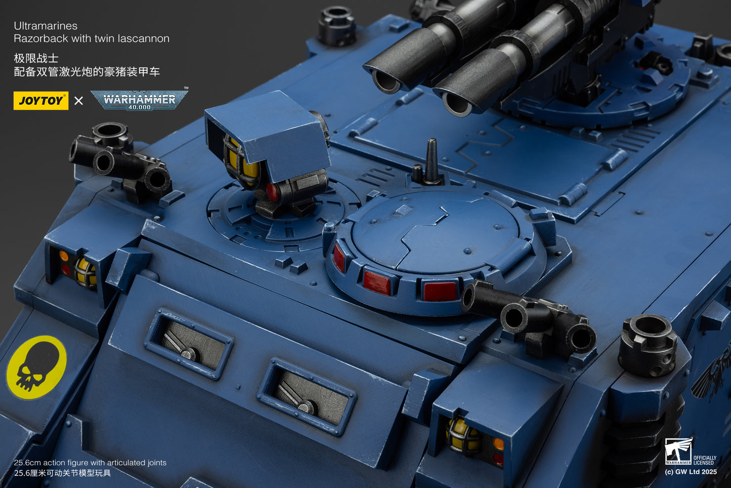 Ultramarines Razorback with twin lascannon- 1/18 warhammer 40k Action Figure By JOYTOY