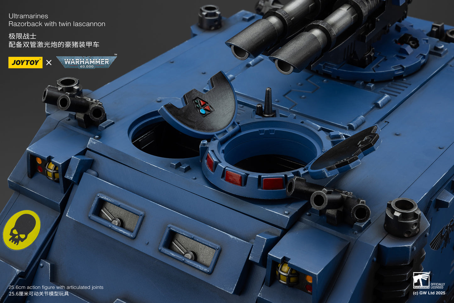 Ultramarines Razorback with twin lascannon- 1/18 warhammer 40k Action Figure By JOYTOY