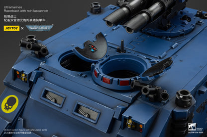Ultramarines Razorback with twin lascannon- 1/18 warhammer 40k Action Figure By JOYTOY