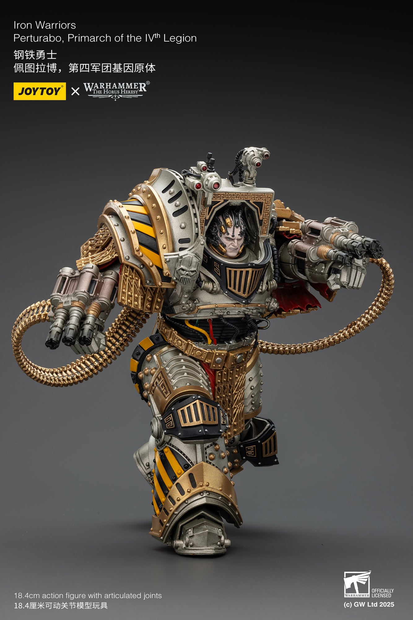 Iron Warriors Perturabo, Primarch of the lVth Legion- 1/18 Warhammer 'The Horus Heresy' By JOYTOY