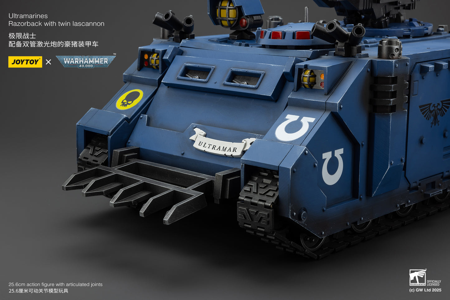 Ultramarines Razorback with twin lascannon- 1/18 warhammer 40k Action Figure By JOYTOY