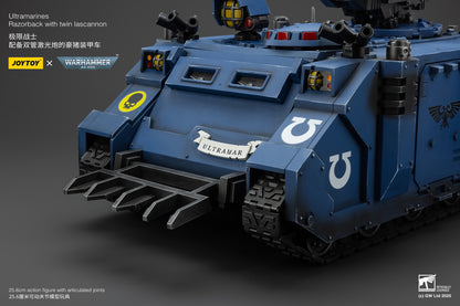 Ultramarines Razorback with twin lascannon- 1/18 warhammer 40k Action Figure By JOYTOY
