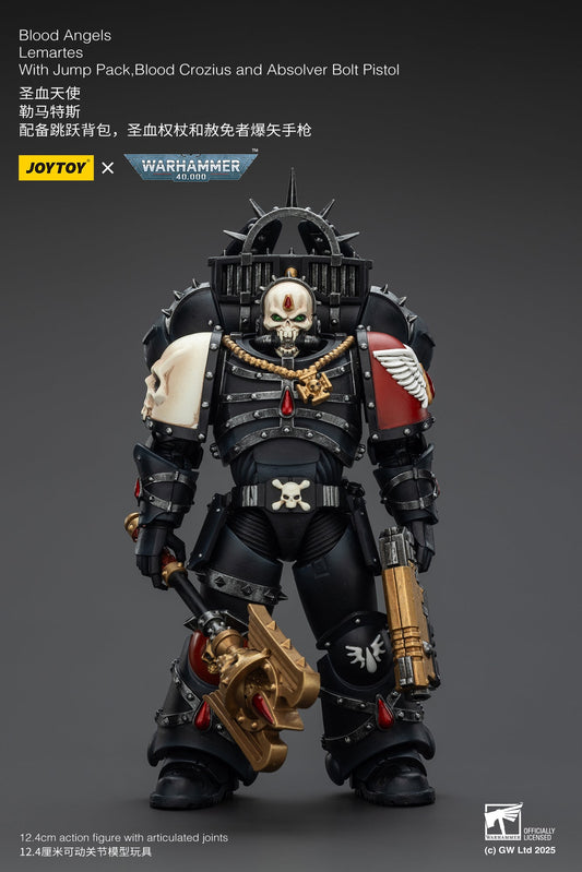 Blood Angels Lemartes With Jump Pack,Blood Crozius and Absolver Bolt Pistol - "WARHAMMER 40K" Action Figure By JOYTOY