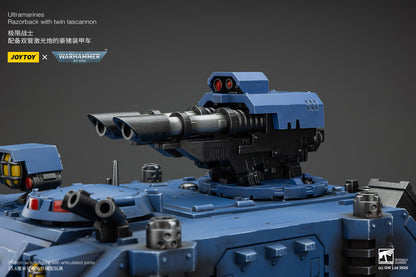 Ultramarines Razorback with twin lascannon- 1/18 warhammer 40k Action Figure By JOYTOY