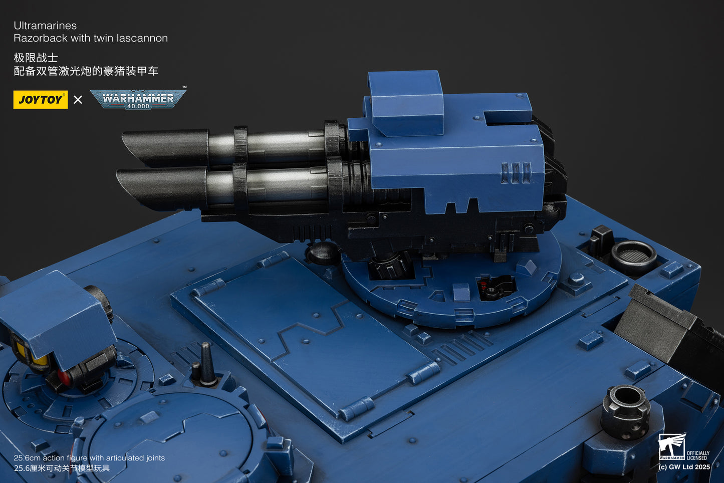 Ultramarines Razorback with twin lascannon- 1/18 warhammer 40k Action Figure By JOYTOY