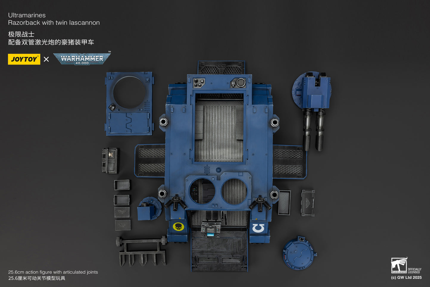 Ultramarines Razorback with twin lascannon- 1/18 warhammer 40k Action Figure By JOYTOY