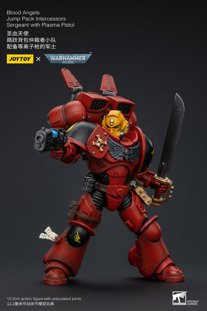 Blood Angels Jump Pack Intercessors Sergeant With Plasma Pistol - Warhammer 40K Action Figure By JOYTOY