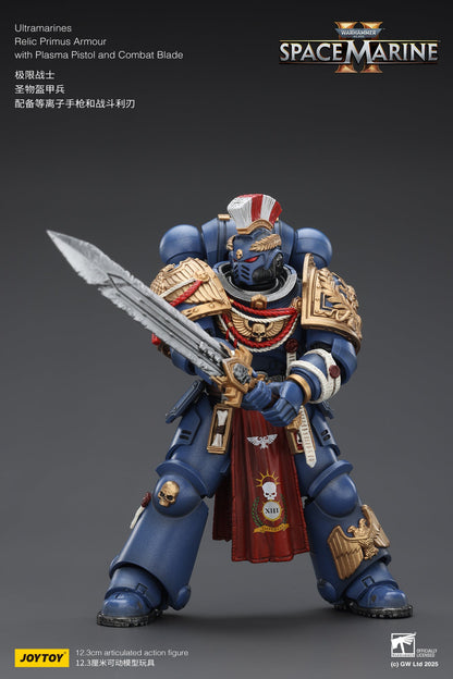 Ultramarines Heavy Relic Primus Armor with Heavy Relic Bolt Rifle - "Warhammer 40,000" 1/18 Action Figure By JOYTOY