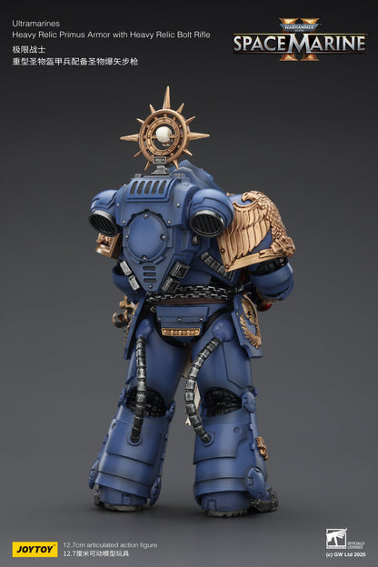 Ultramarines Heavy Relic Primus Armor with Heavy Relic Bolt Rifle - "Warhammer 40,000" 1/18 Action Figure By JOYTOY