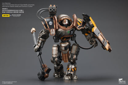 Iron Warriors Iron Circle Domitar-Ferrum Class Battle-automata with Karceri Battle Shield and Graviton Crusher- Warhammer "The Horus Heresy" Action Figure By JOYTOY
