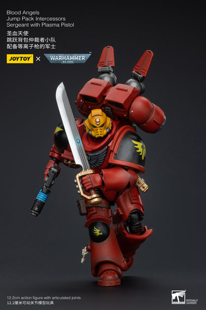 Blood Angels Jump Pack Intercessors Sergeant With Plasma Pistol - Warhammer 40K Action Figure By JOYTOY