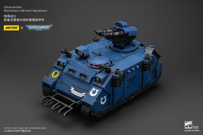 Ultramarines Razorback with twin lascannon- 1/18 warhammer 40k Action Figure By JOYTOY