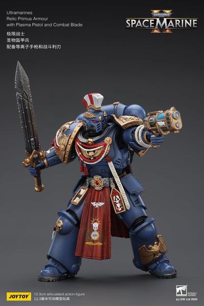 Ultramarines Heavy Relic Primus Armor with Heavy Relic Bolt Rifle - "Warhammer 40,000" 1/18 Action Figure By JOYTOY