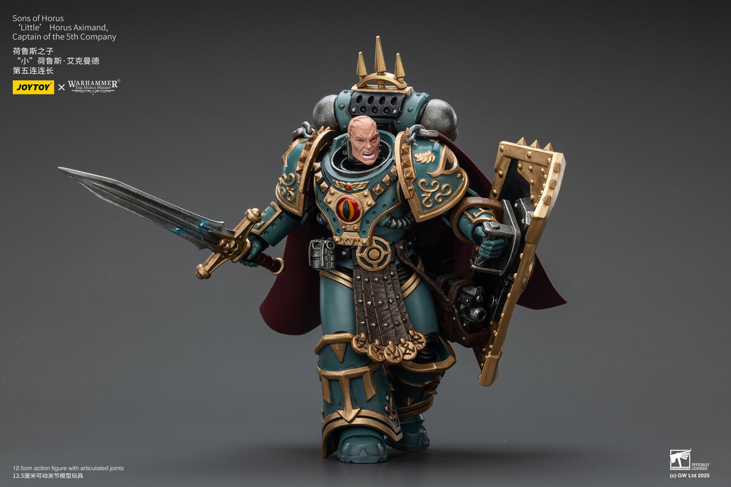 Sons of Horus 'Little’ Horus Aximand,Captain of the 5th Company-1/18 Warhammer "The Horus Heresy" Action Figure By JOYTOY